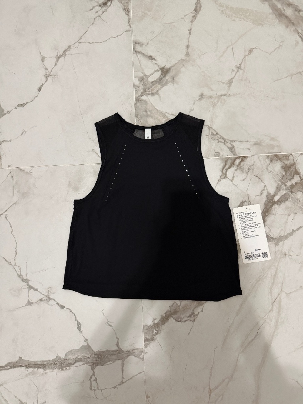 Lululemon Women Sculpt Cropped Tank NWT Black Sz 2